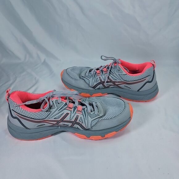 ASICS Gel-Venture 8 Womens Gray Coral Athletic Trail Running Sneakers - Picture 9 of 13